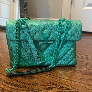 Kurt Geiger Teal Quilted Shoulder Bag